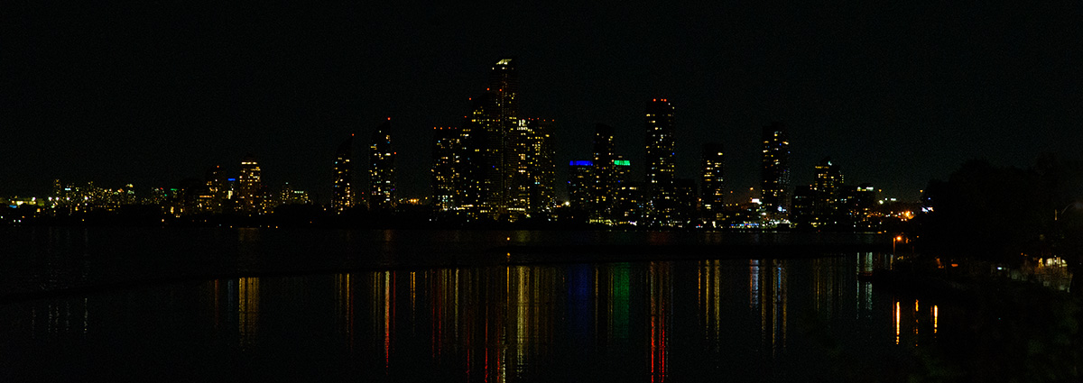 Night photo of Toronto representing the link pointing to printing and digital work